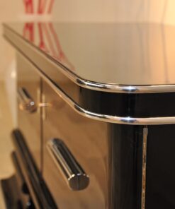 Art Deco Bar, Belgium 1920, safe fittings, chromebars, highgloss, handpolished