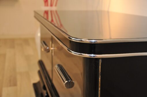 Art Deco Bar, Belgium 1920, safe fittings, chromebars, highgloss, handpolished