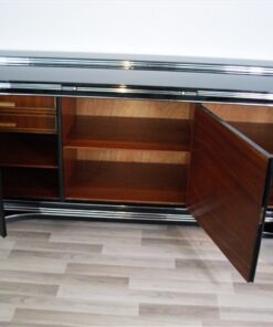 Art Deco Sideboard, Highgloss pianolacquer, great french foot, with extension