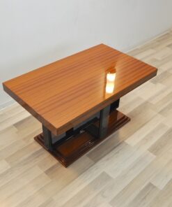 Art Deco Side Table, Mahogany Furnier, handpolished, highgloss paintjob, stairfoot