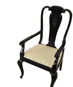 Art Deco Chairs, highgloss black , great design, upholstered