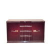 Art Deco Sideboard, construcion year: 1935, handpolished higgloss lilac, beautiful body form, chromefittings, chromebars,