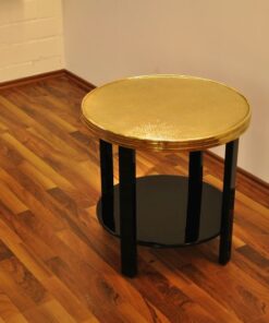 Art Deco Sidetable,unique color and design, golden top plate, filigree feet, highgloss paintjob