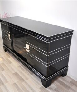 unique piece of furniture - elegant design, big - massive chrome handles, luxurios extension plate, 12 layers of handpolished pianolacquer