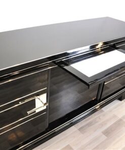 unique piece of furniture - elegant design, big - massive chrome handles, luxurios extension plate, 12 layers of handpolished pianolacquer