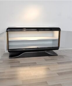 highgloss pianolacquer, classic design with rounded corners, illuminated glass plate, wonderful curved foot