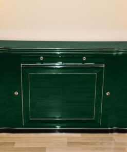 elegant Sideboard, swung doors - british craftmansship, timeless Design, glass sliding doors in Jaguar Racing Green, 2 drawers and plenty of storage space