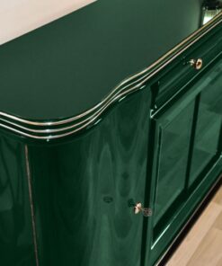 elegant Sideboard, swung doors - british craftmansship, timeless Design, glass sliding doors in Jaguar Racing Green, 2 drawers and plenty of storage space