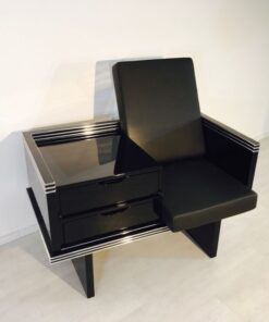 Art Deco armachair, france, unrefurbished single piece, chromelines, customizable