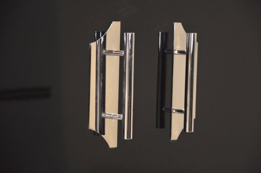 high quality Art Deco chrome handles, fittings,