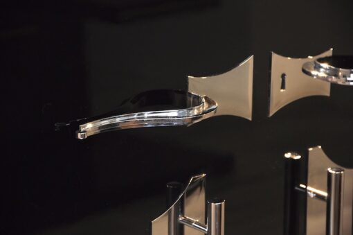 high quality Art Deco chrome handles, fittings,