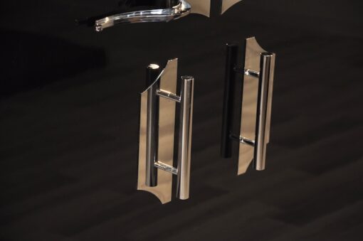 high quality Art Deco chrome handles, fittings,