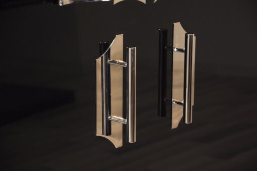 high quality Art Deco chrome handles, fittings,