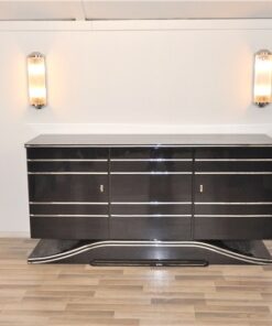 british Art Deco Sideboard, plenty of storage space, great chromelines, wonderful formed foot, clean interior