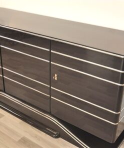 british Art Deco Sideboard, plenty of storage space, great chromelines, wonderful formed foot, clean interior