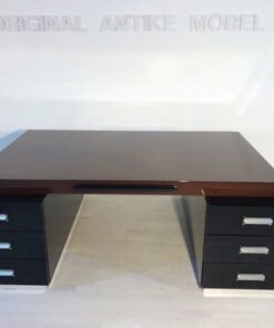 Bauhaus XXL Schreibtisch, Partnerdesk, Zebranowood, handpolished, dreamlike form