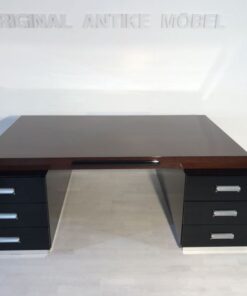 Bauhaus XXL Schreibtisch, Partnerdesk, Zebranowood, handpolished, dreamlike form