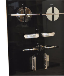 high quality Art Deco chrome handles, fittings,