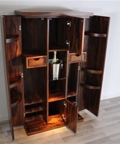 Art Deco Bar Cabinet, Rosewood, wonderful furnier, plenty of storage, luxurious design, absolute eyecatcher