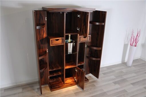 Art Deco Bar Cabinet, Rosewood, wonderful furnier, plenty of storage, luxurious design, absolute eyecatcher