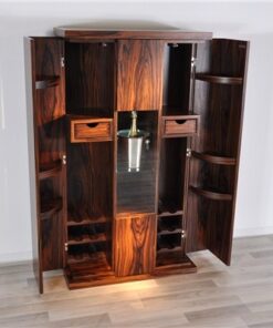 Art Deco Bar Cabinet, Rosewood, wonderful furnier, plenty of storage, luxurious design, absolute eyecatcher