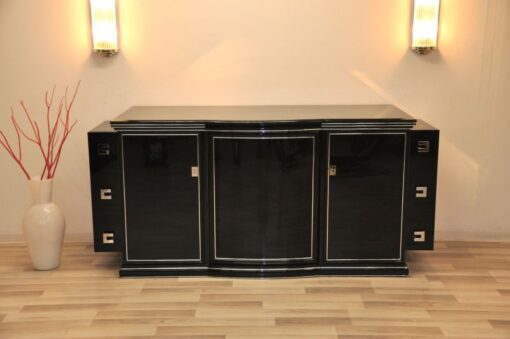 Art Deco Sideboard, New York, 1935, highgloss Black, great interior