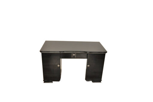 Art Deco Desk, Pianolacquer, lacobel glas plate, lockable, simple design