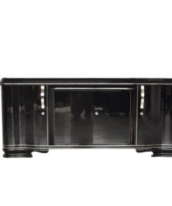 Art Deco Lowboard, Sideboard, big drawer, great feet, highglossblack pianolacquer, swing doors