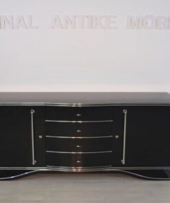 Art Deco Sideboard, Extra big, big chromehandles, french foot, fine details, plenty of storage space