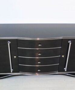 Art Deco Sideboard, Extra big, big chromehandles, french foot, fine details, plenty of storage space