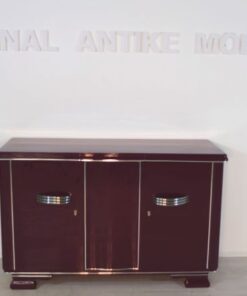 Art Deco Sideboard, unique color, Metallic-lilac, big chromehandles