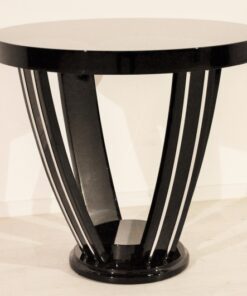 Art Deco, antique, original, rare, table, side table, highgloss, black, single piece, hugh quality, elegant, living room, restored, french