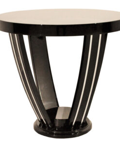 Art Deco, antique, original, rare, table, side table, highgloss, black, single piece, hugh quality, elegant, living room, restored, french