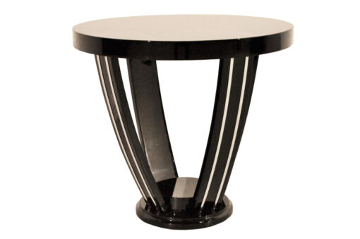 Art Deco, antique, original, rare, table, side table, highgloss, black, single piece, hugh quality, elegant, living room, restored, french