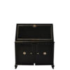 Art Deco Secretary, highgloss black paintjob, Chroemdetails, big writing plate