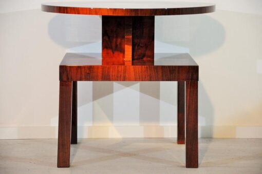 Art Deco, antique, original, rare, table, side table, highgloss, walnut, unique, elegant, living room, restored, french, 1930s