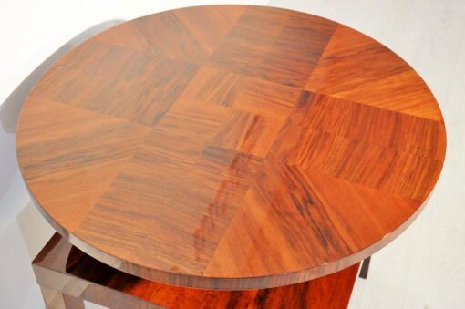 Art Deco, antique, original, rare, table, side table, highgloss, walnut, unique, elegant, living room, restored, french, 1930s