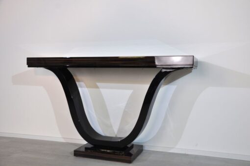 Art Deco Console, macassarwood, great body language, highgloss finish