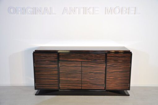 Art Deco Sideboard, wonderful marcassarwood, plenty of storage space, high gloss finish