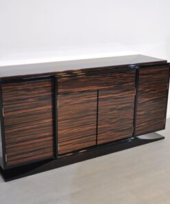 Art Deco Sideboard, wonderful marcassarwood, plenty of storage space, high gloss finish