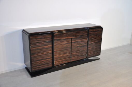 Art Deco Sideboard, wonderful marcassarwood, plenty of storage space, high gloss finish