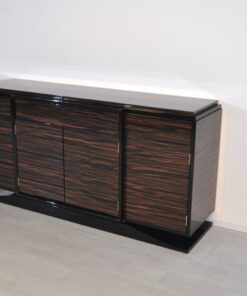 Art Deco Sideboard, wonderful marcassarwood, plenty of storage space, high gloss finish