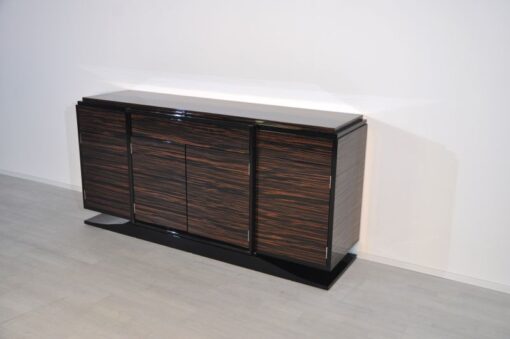 Art Deco Sideboard, wonderful marcassarwood, plenty of storage space, high gloss finish