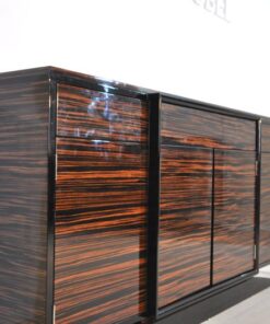 Art Deco Sideboard, wonderful marcassarwood, plenty of storage space, high gloss finish