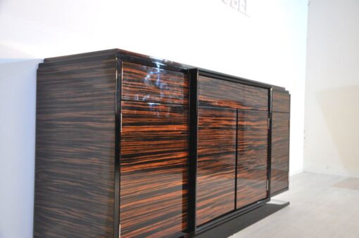 Art Deco Sideboard, wonderful marcassarwood, plenty of storage space, high gloss finish