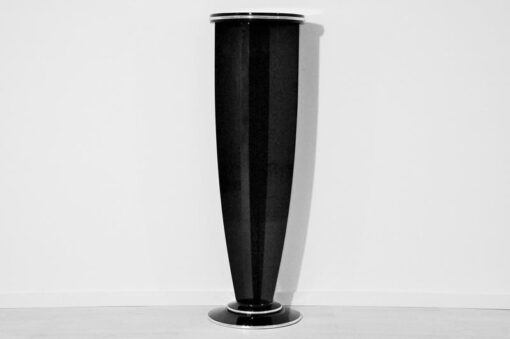 Art Deco, High Gloss, Column, piano lacquer, handmade, livingroom, made in Germany, elegant, black, high quality, chrome,