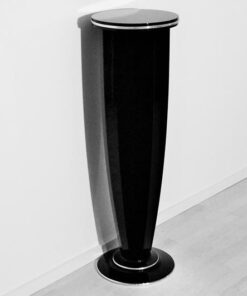 Art Deco, High Gloss, Column, piano lacquer, handmade, livingroom, made in Germany, elegant, black, high quality, chrome,