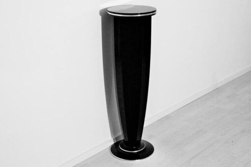 Art Deco, High Gloss, Column, piano lacquer, handmade, livingroom, made in Germany, elegant, black, high quality, chrome,