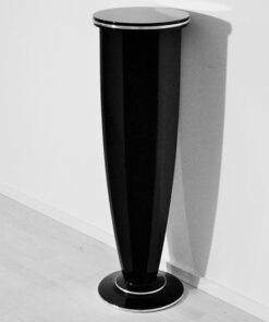 Art Deco, High Gloss, Column, piano lacquer, handmade, livingroom, made in Germany, elegant, black, high quality, chrome,