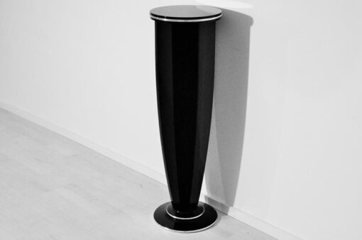 Art Deco, High Gloss, Column, piano lacquer, handmade, livingroom, made in Germany, elegant, black, high quality, chrome,